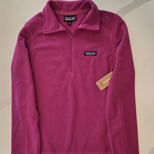 Patagonia: Womens Purple Microfleece 1/4 Zip Pullover: NWT